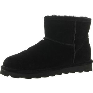 Bearpaw Womens Alyssa Black Suede Pull On Winter & Snow Boots Shoes Used